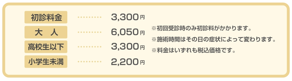 アトピー改善プログラム料金