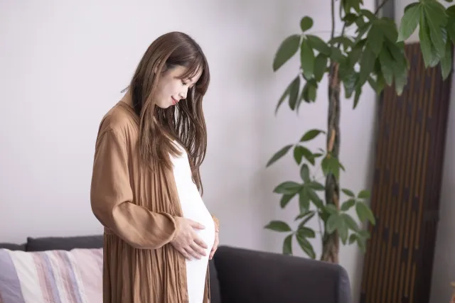 妊娠中に腰や骨盤まわりへ負担を感じやすいマタニティのイメージ